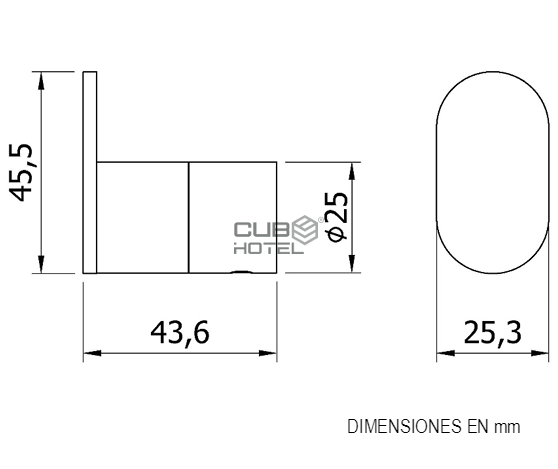 Percha de Pared Negro Satinado Verona